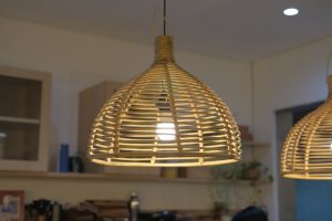 Photo seagrass pendant light