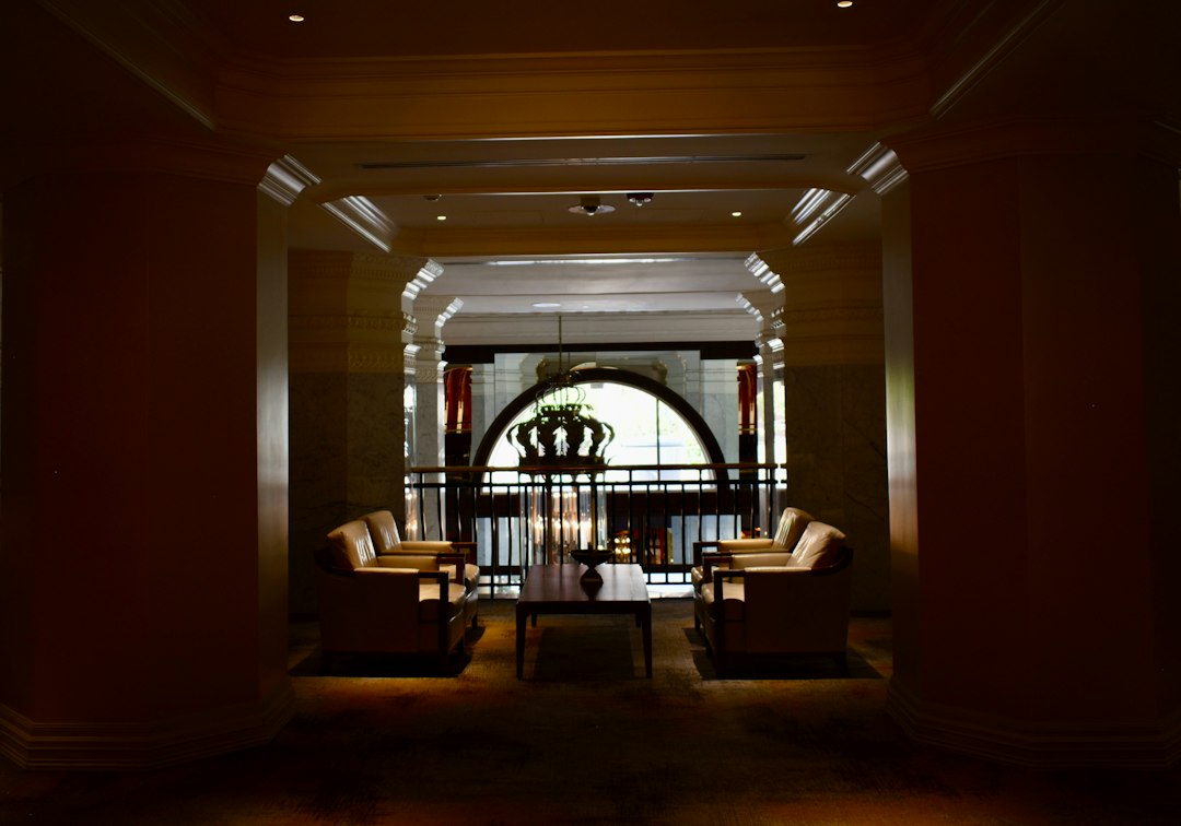 Photo transitional opal glass picture light hotel lobby